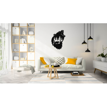 Wizerunek niedźwiedzia ukazany w nowoczesnym wnętrzu